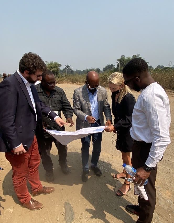 Zoë Harries reviewing an SEZ investment destination site plan
